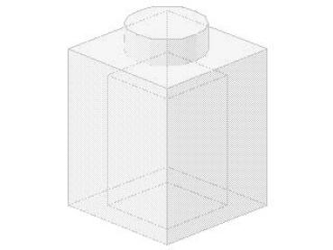 Lego Stein 1 x 1 x 1 (3005) transparent vergilbt